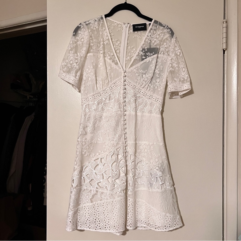 The Kooples white lace dress size 1 (S) NWT